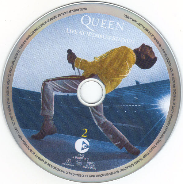 Queen : Live At Wembley Stadium (2xCD, Album, Copy Prot., RE, RM)