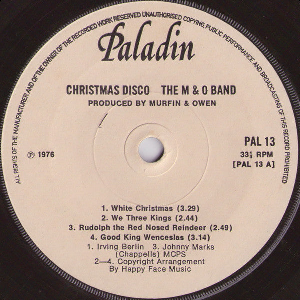 M & O Band : Christmas Disco (7", MiniAlbum)
