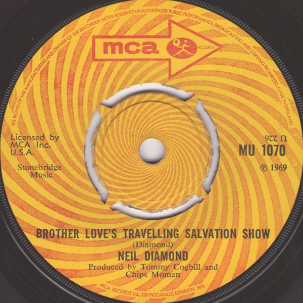 Neil Diamond : Brother Love's Travelling Salvation Show (7", Single)