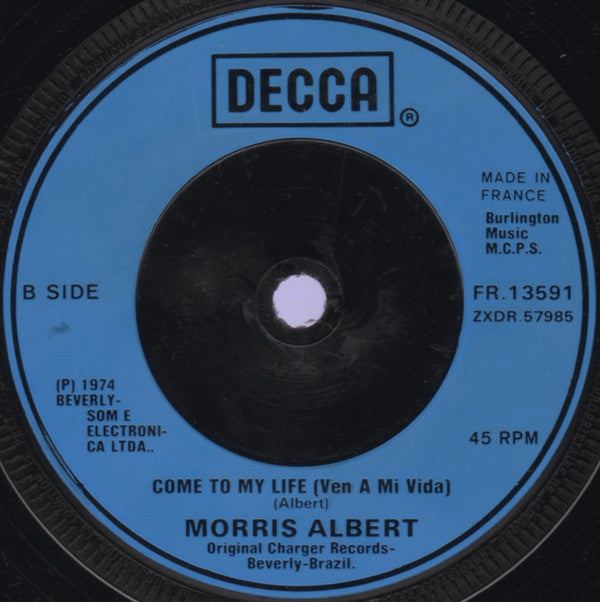 Morris Albert : Feelings (7", Single, Blu)
