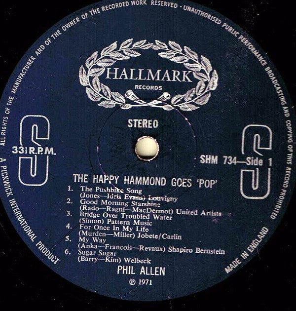 Phil Allen (2) : The Happy Hammond Goes 'Pop' (LP)