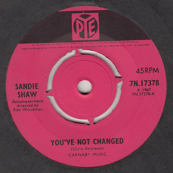 Sandie Shaw : You've Not Changed (7", Single)