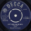 Lulu : Can't Hear You No More / I Am In Love (7", Single)