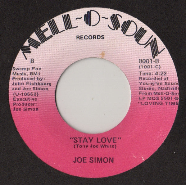 Joe Simon : Alone At Last (7", Single)