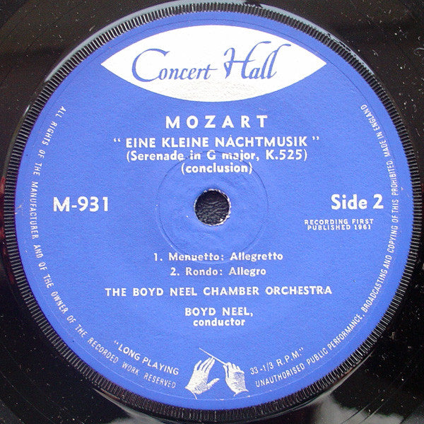 Wolfgang Amadeus Mozart - Boyd Neel, The Boyd Neel Chamber Orchestra : Eine Kleine Nachtmusik (7", Mono)