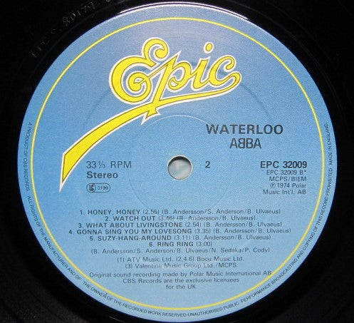 ABBA (Björn, Benny, Anna & Frida)* : Waterloo (LP, Album, RE)
