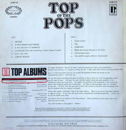 Various : Top Of The Pops Vol. 21 (LP, Album)