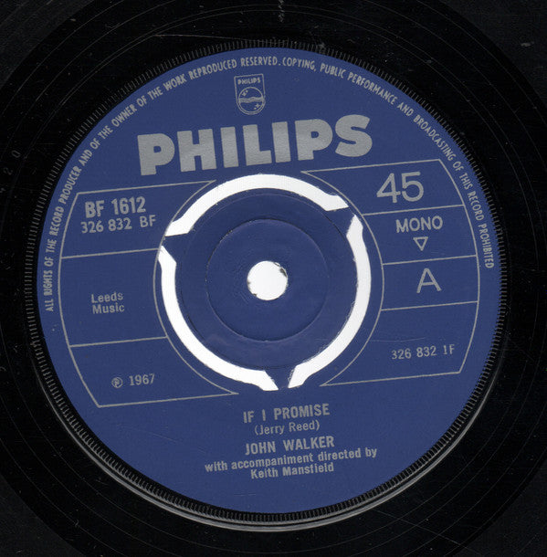 John Walker (3) : If I Promise (7", Single)
