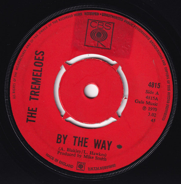 The Tremeloes : By The Way (7", Single)