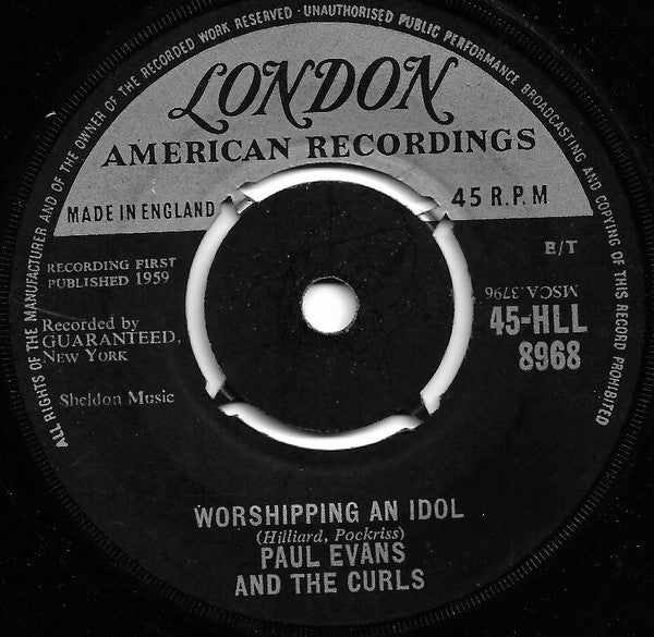 Paul Evans And The Curls : Seven Little Girls Sitting In The Back Seat (7", Single)