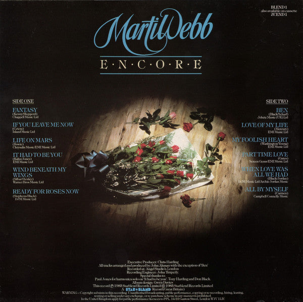 Marti Webb : Encore (LP, Album)