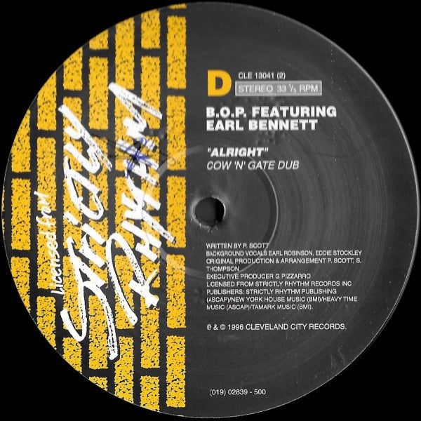 B.O.P. Featuring Earl Bennett : Alright (2x12", Ltd, Gat)