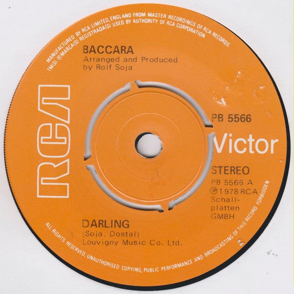 Baccara : Darling (7")