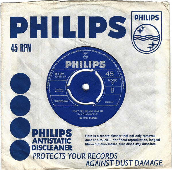 The Four Pennies : I Found Out The Hard Way (7", Mono, 3 P)