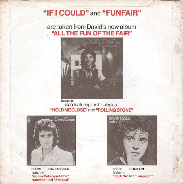 David Essex : If I Could (7", Single, Sol)
