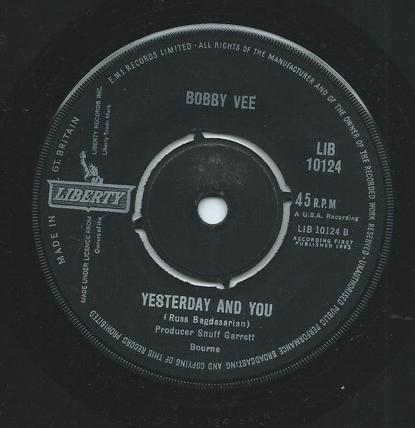 Bobby Vee : Stranger In Your Arms (7")