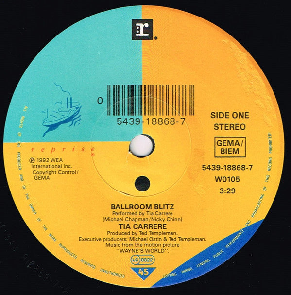 Tia Carrere : Ballroom Blitz (7", Single)