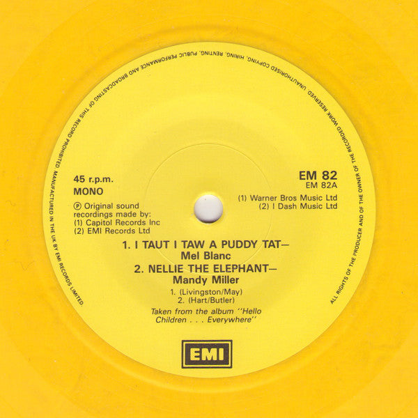 Various : I Taut I Taw A Puddy Tat (7", Yel)