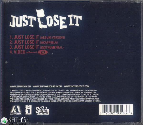 Eminem : Just Lose It (CD, Single, Enh)