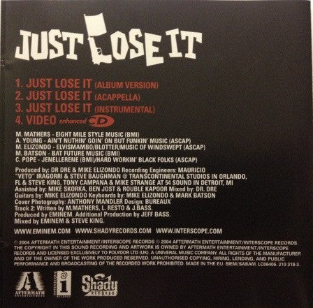 Eminem : Just Lose It (CD, Single, Enh)