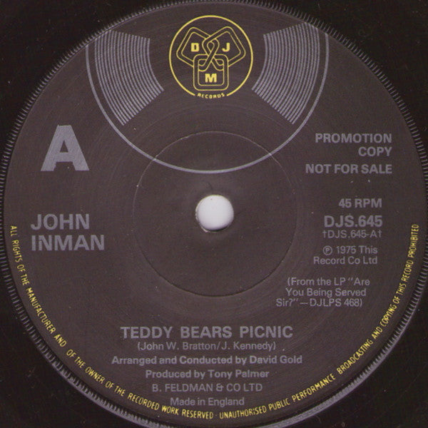 John Inman : Teddy Bears Picnic (7", Promo)