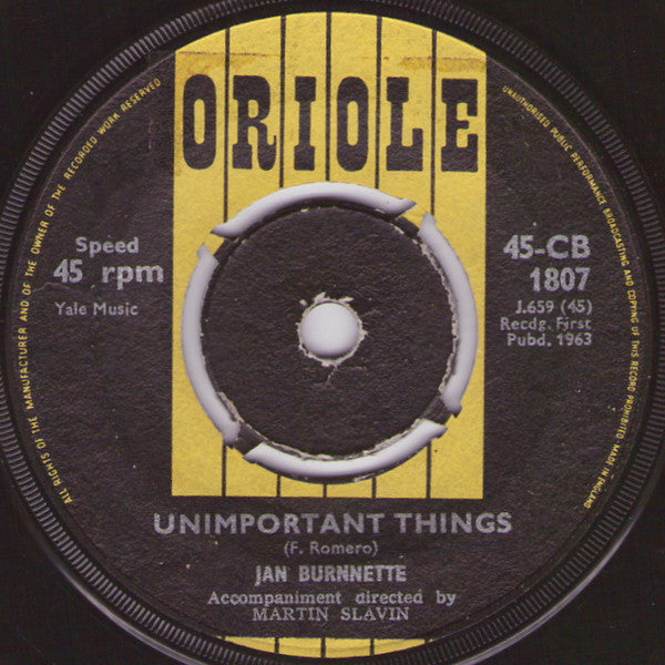 Jan Burnnette : The Boy I Used To Know (7")