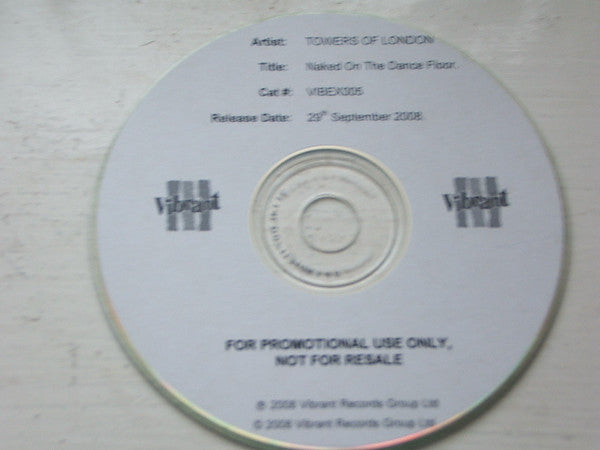 Towers Of London : Naked On The Dance Floor (CDr, Single, Promo)
