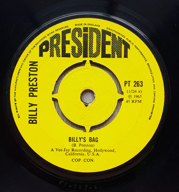 Billy Preston : Billy's Bag (7", Single)