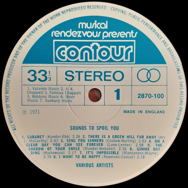 Various : Sounds To Spoil You... (LP, Comp)
