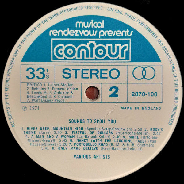 Various : Sounds To Spoil You... (LP, Comp)