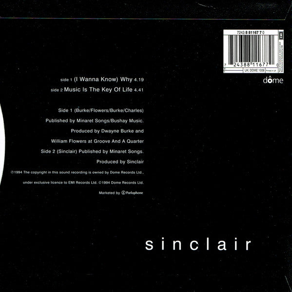 Sinclair : (I Wanna Know) Why (7", Single)