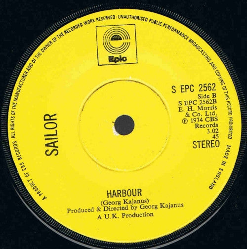 Sailor : Traffic Jam (7", Single, Sol)