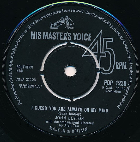 John Leyton : Beautiful Dreamer (7", Single)
