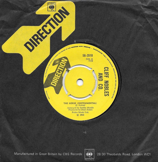 Cliff Nobles & Co : The Horse (Instrumental) (7", Single, RE, 4-P)