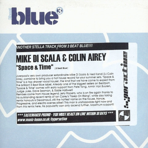 Mike Di Scala & Colin Airey : Space & Time (CDr, Promo)