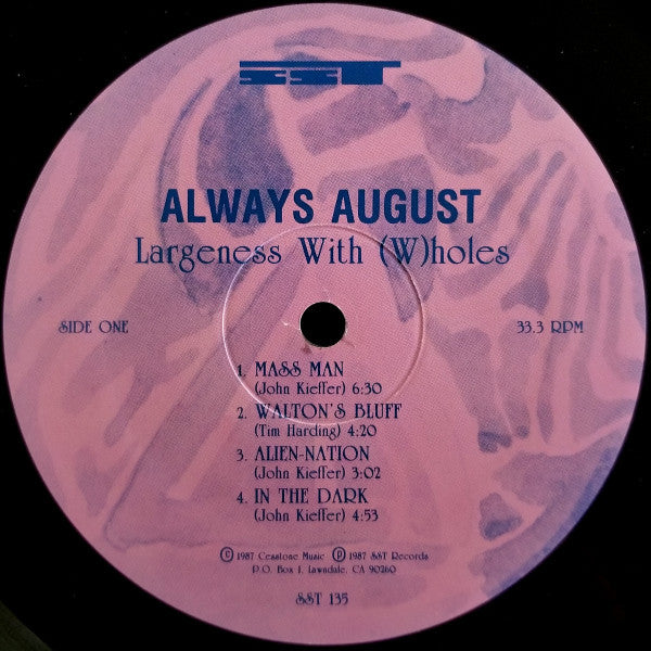 Always August : Largeness With (W)holes (LP, Album)