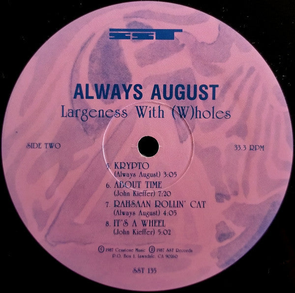 Always August : Largeness With (W)holes (LP, Album)