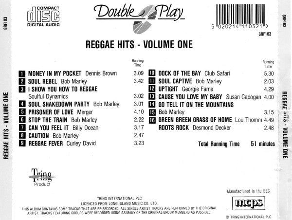 Various : Reggae Hits Vol. 1 (CD, Album, Comp)