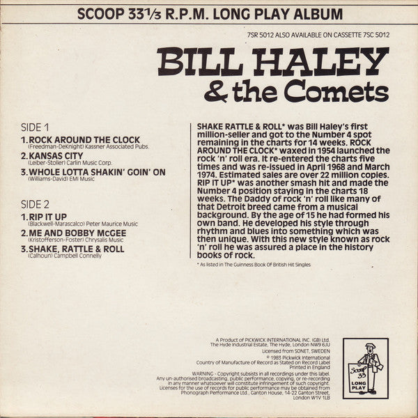 Bill Haley And His Comets : Bill Haley & The Comets (7", Album, Comp)