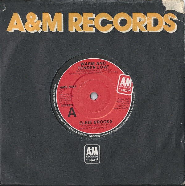 Elkie Brooks : Warm And Tender Love (7", Single)