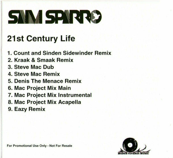 Sam Sparro : 21st Century Life (CDr, Promo)