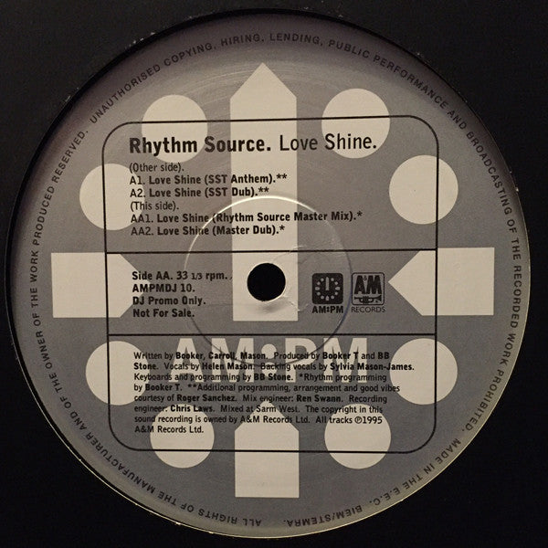 Rhythm Source : Love Shine (12", Promo)