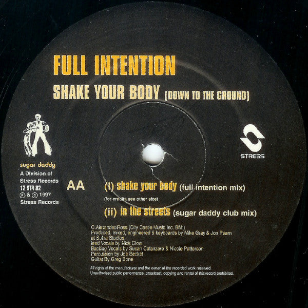 Full Intention : Shake Your Body (Down To The Ground) (12")