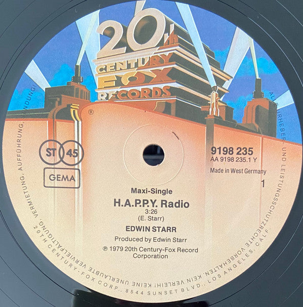 Edwin Starr : H.A.P.P.Y. Radio (12", Maxi)