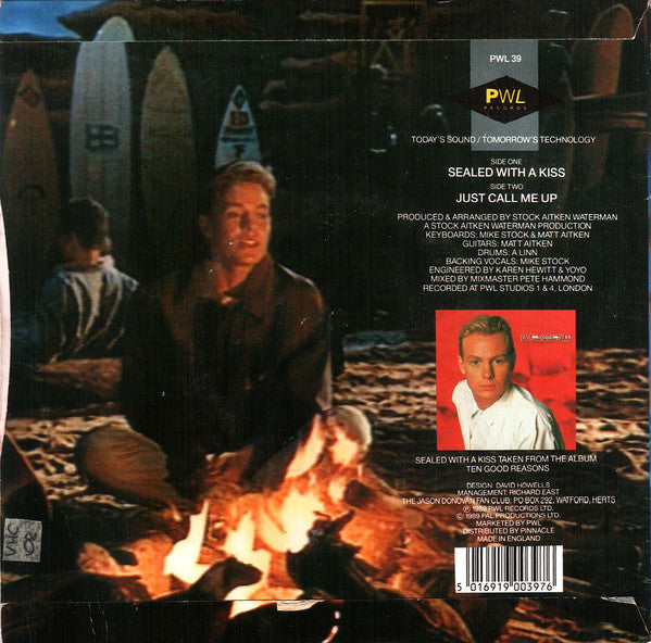 Jason Donovan : Sealed With A Kiss (7", Single, Sil)
