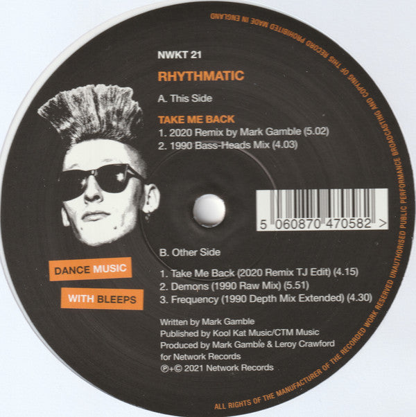 Rhythmatic : Take Me Back (12", EP, Whi)