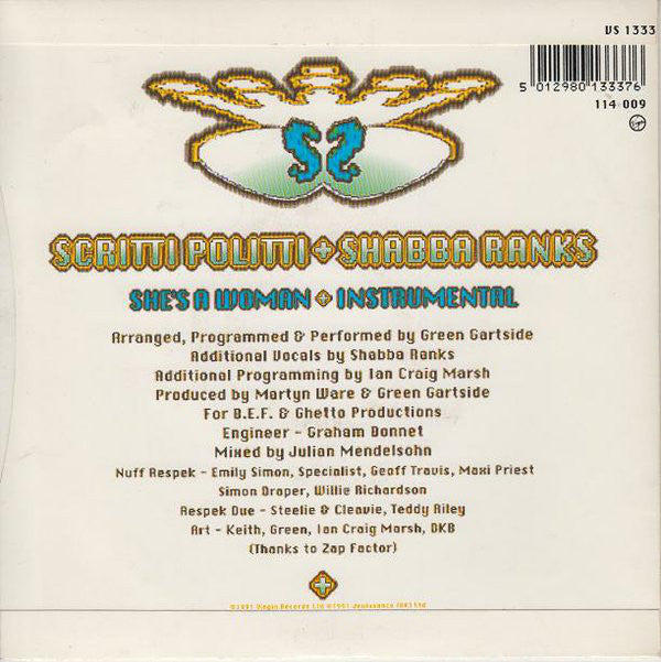 Scritti Politti + Shabba Ranks : She's A Woman (7", Single)
