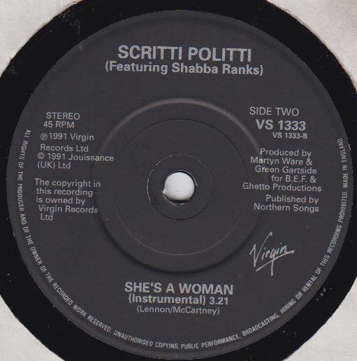 Scritti Politti + Shabba Ranks : She's A Woman (7", Single)
