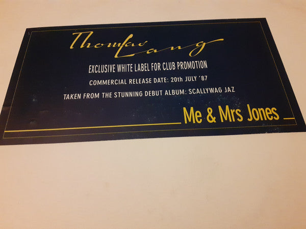 Thomas Lang : Me & Mrs Jones (12", W/Lbl)