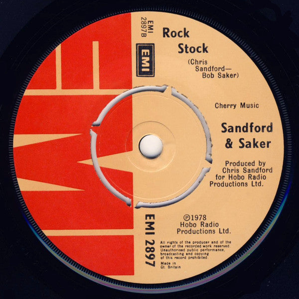 Chris Sandford & Bob Saker : Stamp On A Skurff Today (7", Single)